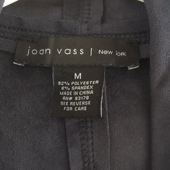 Joan Vass Faux Leather Open Front Vest Size M - Picture 2 of 6